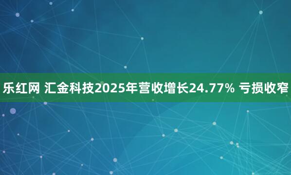 乐红网 汇金科技2025年营收增长24.77% 亏损收窄